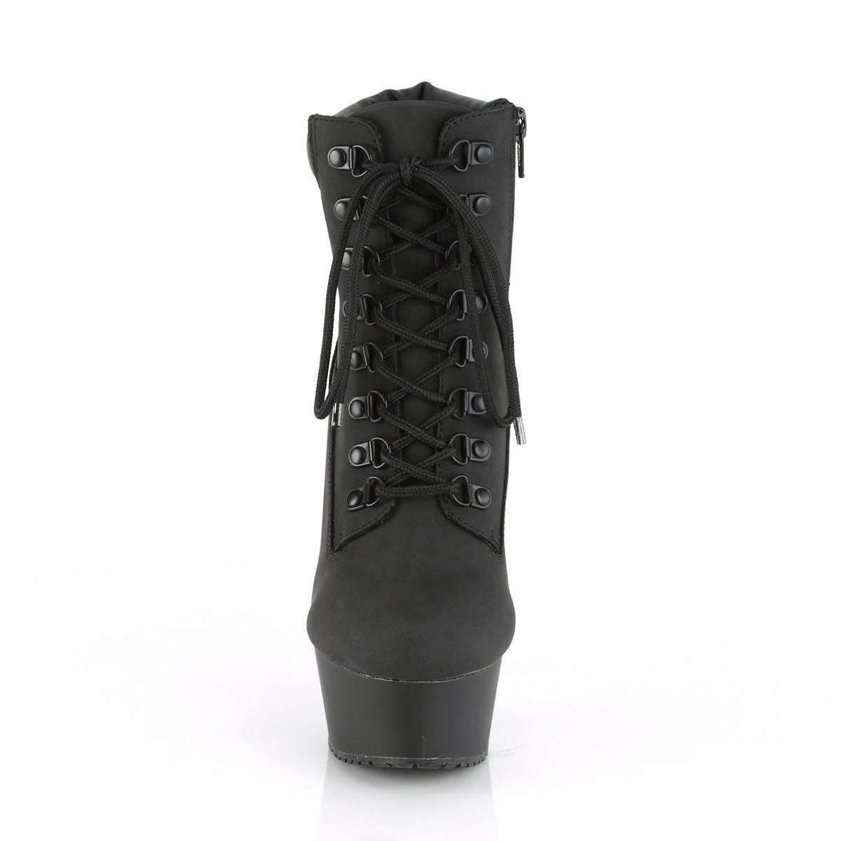 Pleaser Bottines pour femmes DELIGHT-600TL-02 Blk Nubuck Faux Cuir / Blk Matte