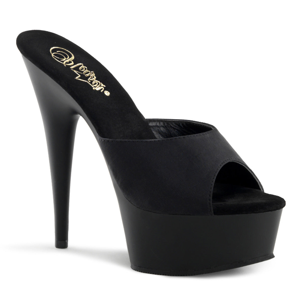 Pleaser Sandales pour femmes DELIGHT-601PS BLK POTOSOIE / BLK MATTE
