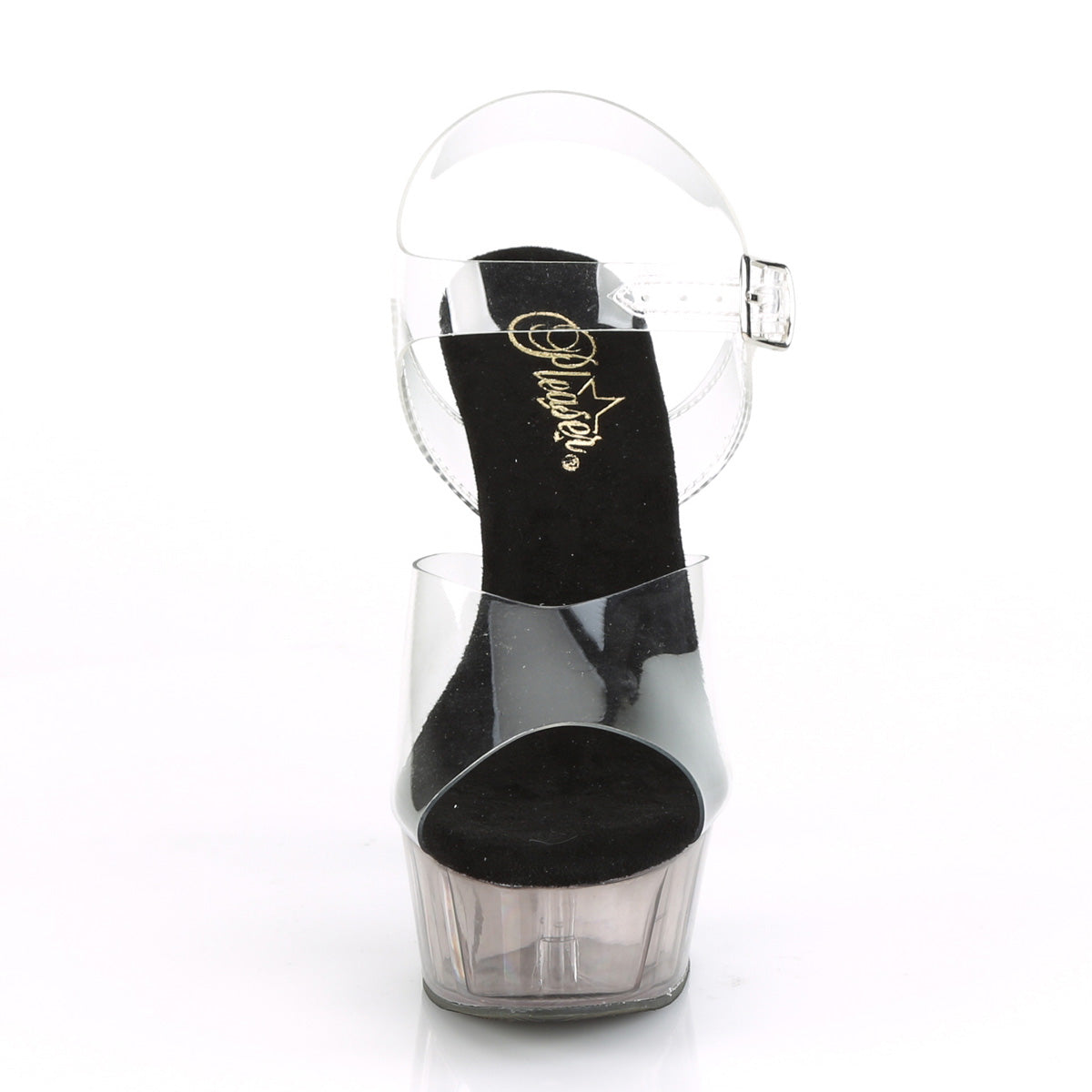Pleaser Sandales pour femmes DELIGHT-608t CLR / fumée teinté