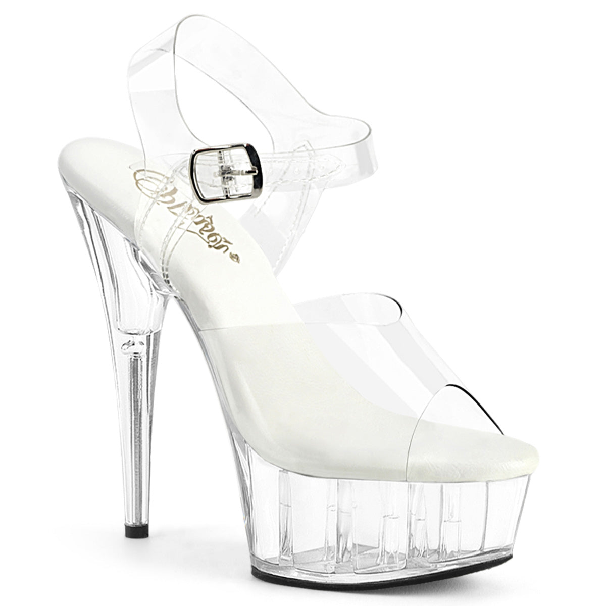 Pleaser Women's Platform Shoes DELIGHT-608VL Clr/Clr