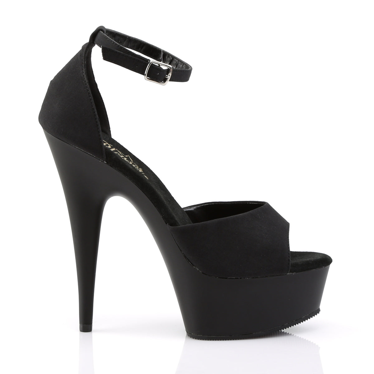 Pleaser Sandales pour femmes DELIGHT-618ps BLK POTOSOIE / BLK MATTE