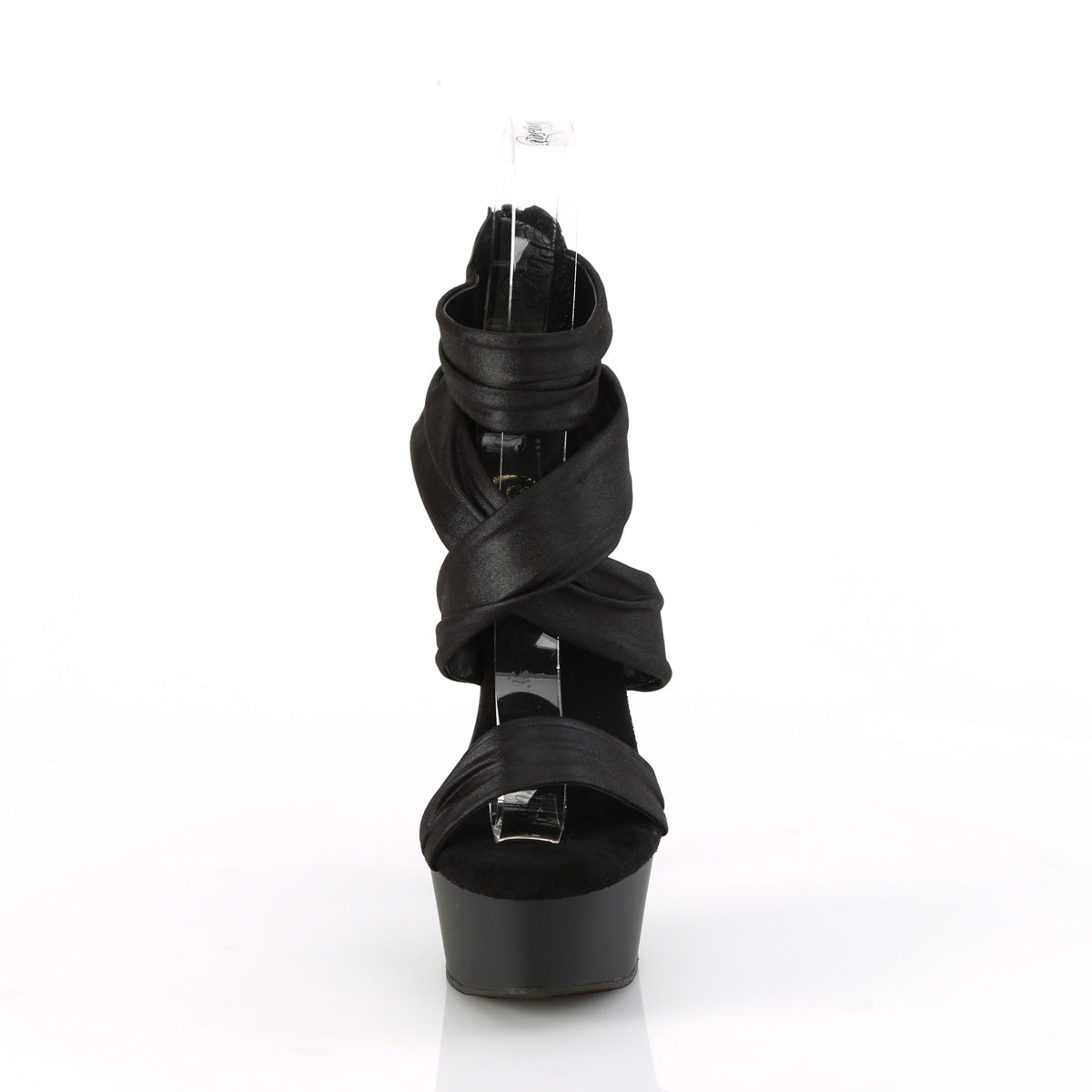 Pleaser DELIGHT-620 BLK FAUX LE-FABRIC / BLK MATTE