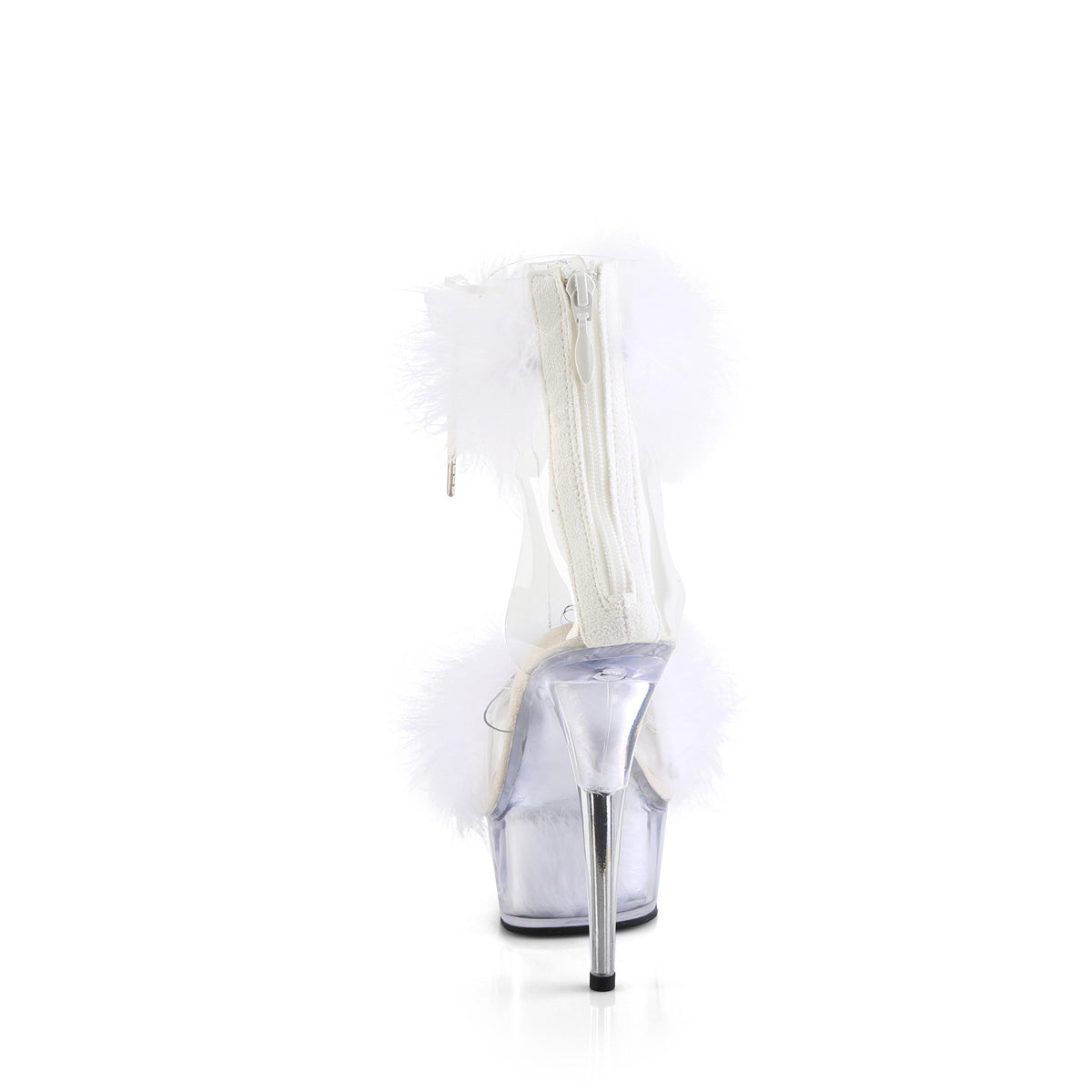 Pleaser DELIGHT-624F Clr-Wht Fur/M
