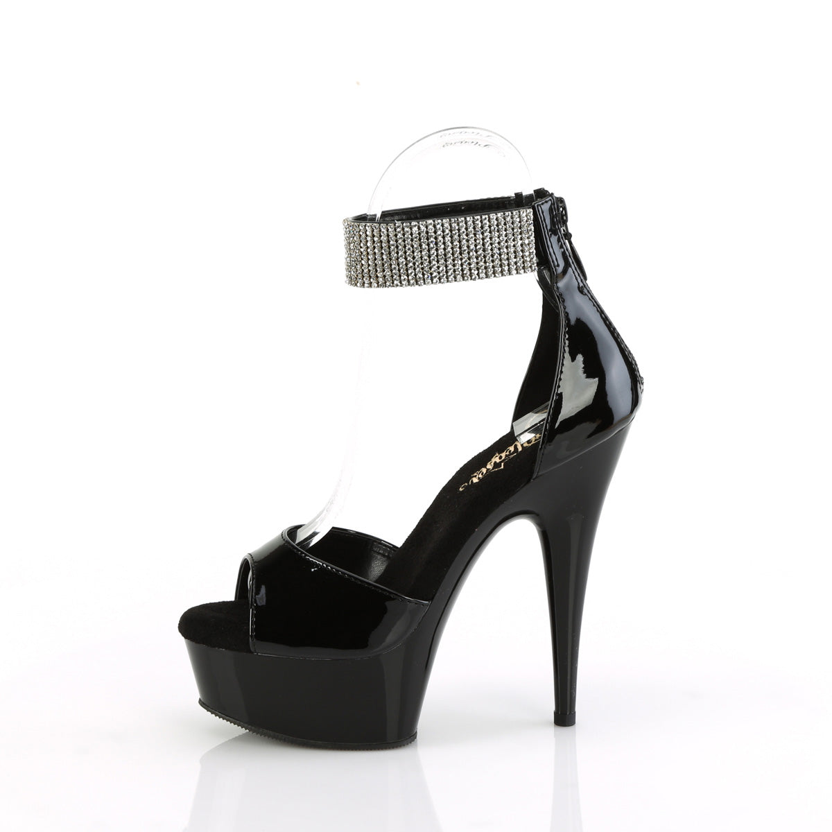 Pleaser DELIGHT-625 Blk Pat/Blk