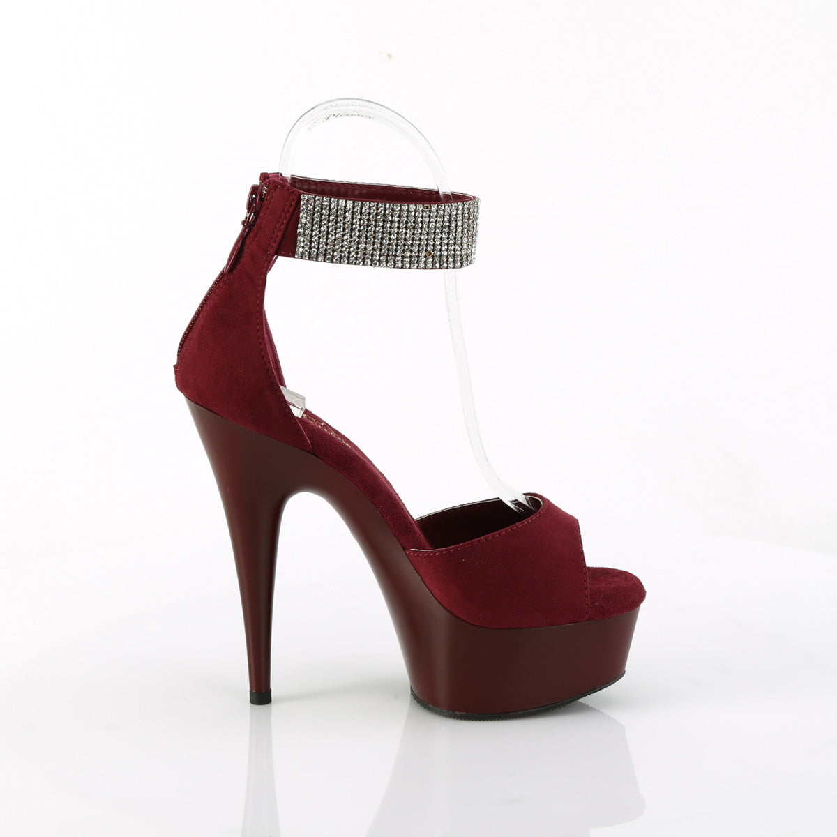 Pleaser DELIGHT-625 Bourgogne Faux Suede / Bourgogne Matte