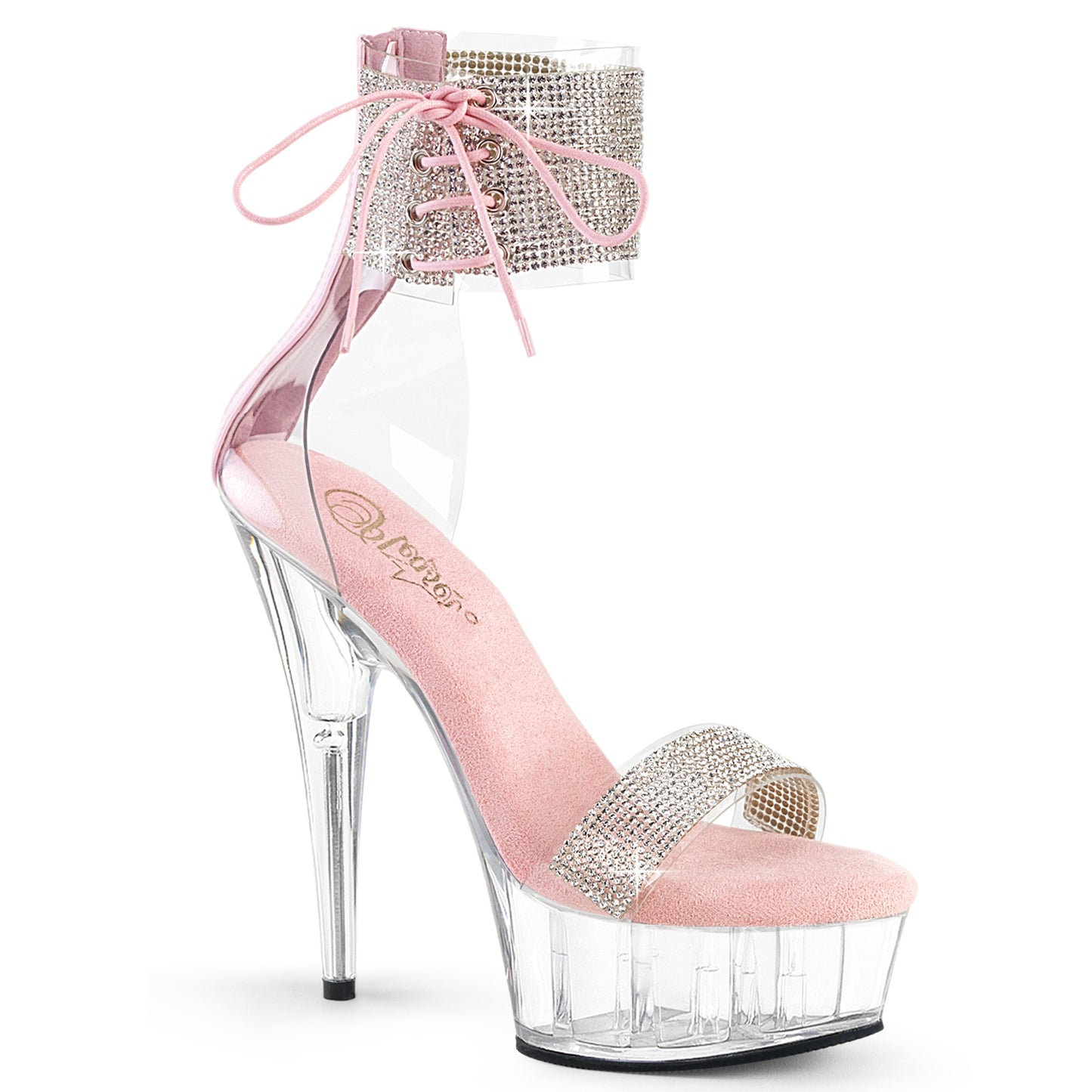 Pleaser DELIGHT-627RS Clr-B. Pink/Clr