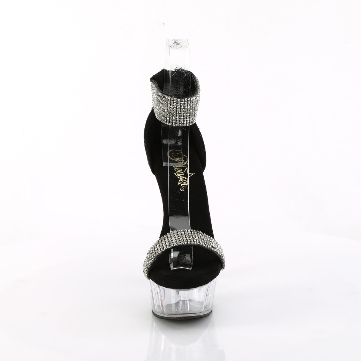 Pleaser DELIGHT-641 Blk Shimmery Fabric/Clr