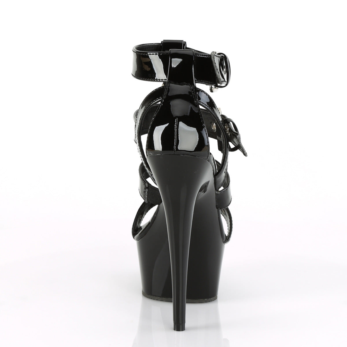Pleaser Sandales pour femmes DELIGHT-658 BLK PAT / BLK