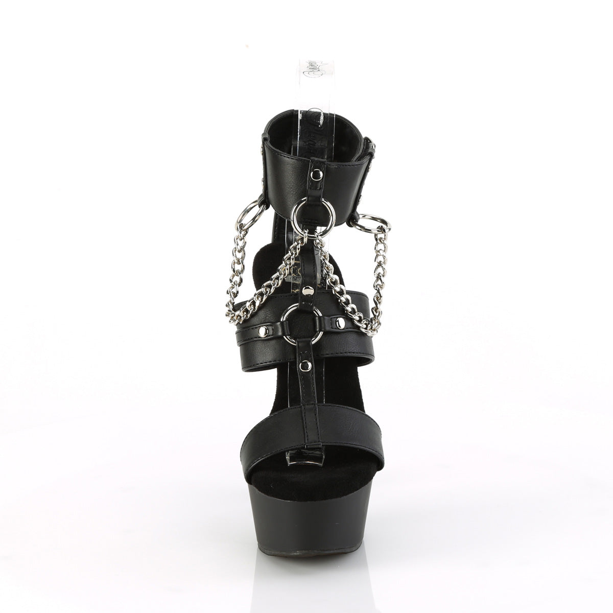 Pleaser DELIGHT-661 Blk faux cuir / blk matte
