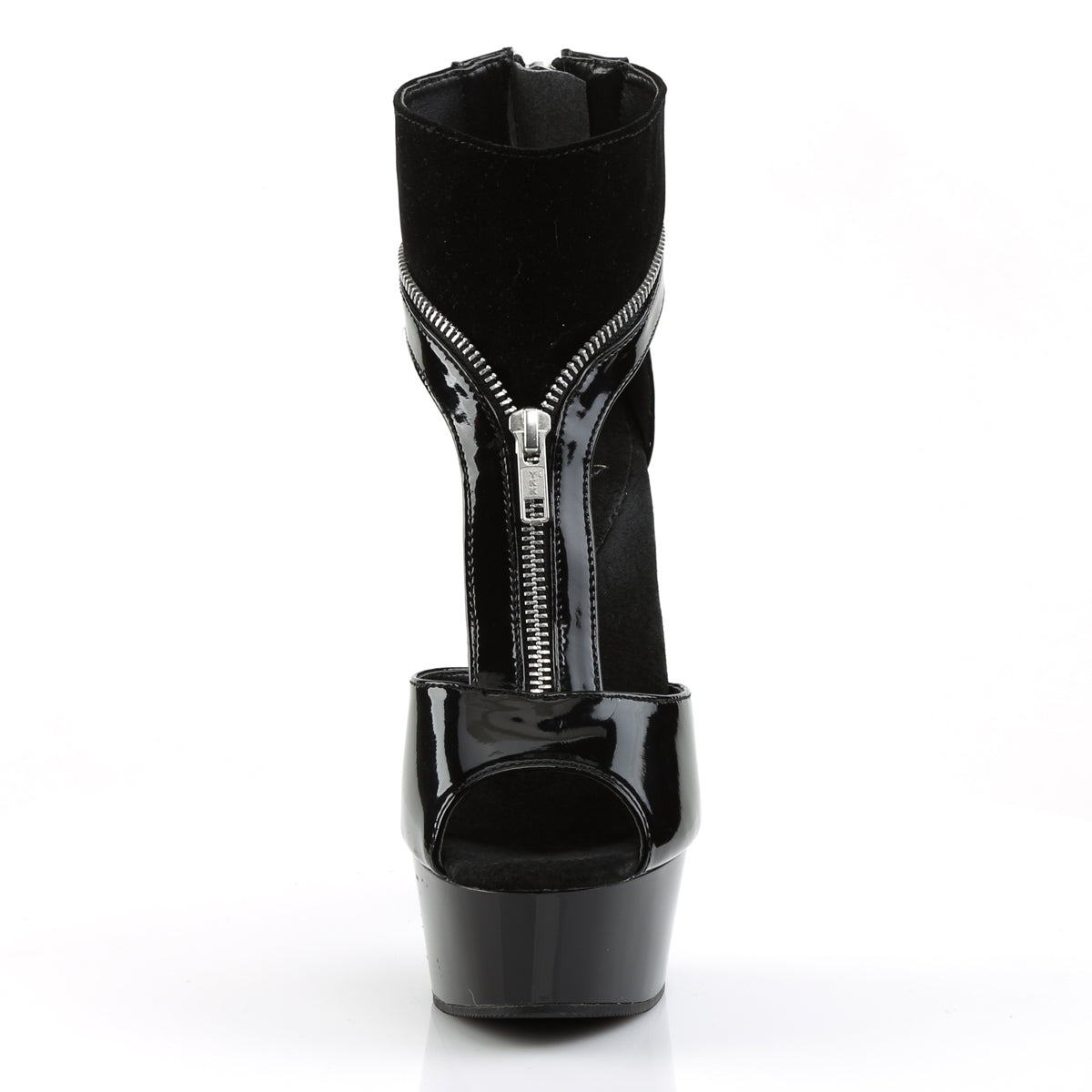 Pleaser Bottines pour femmes DELIGHT-690 Blk Pat-Lamy / Blk