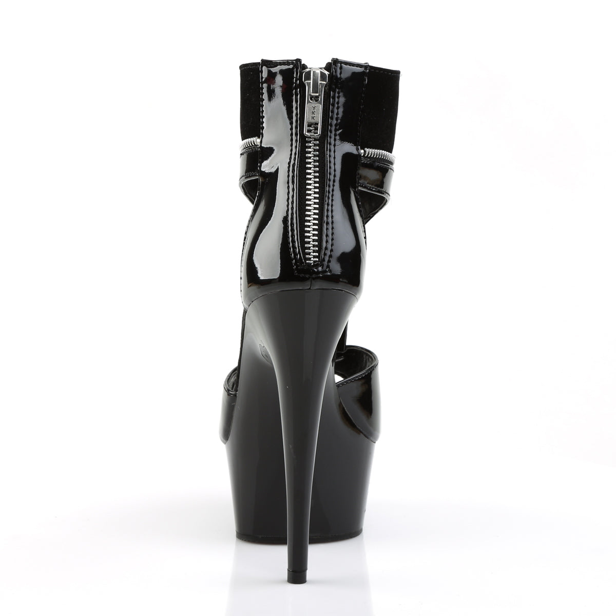 Pleaser Bottines pour femmes DELIGHT-690 Blk Pat-Lamy / Blk