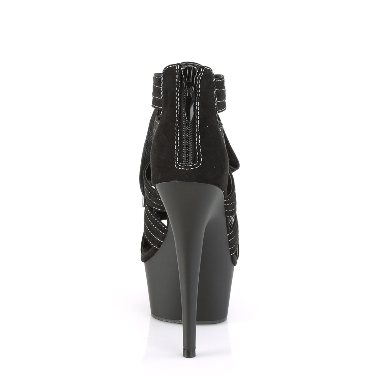 Pleaser Sandales pour femmes DELIGHT-693 BLK Microfibre / BLK MATTE
