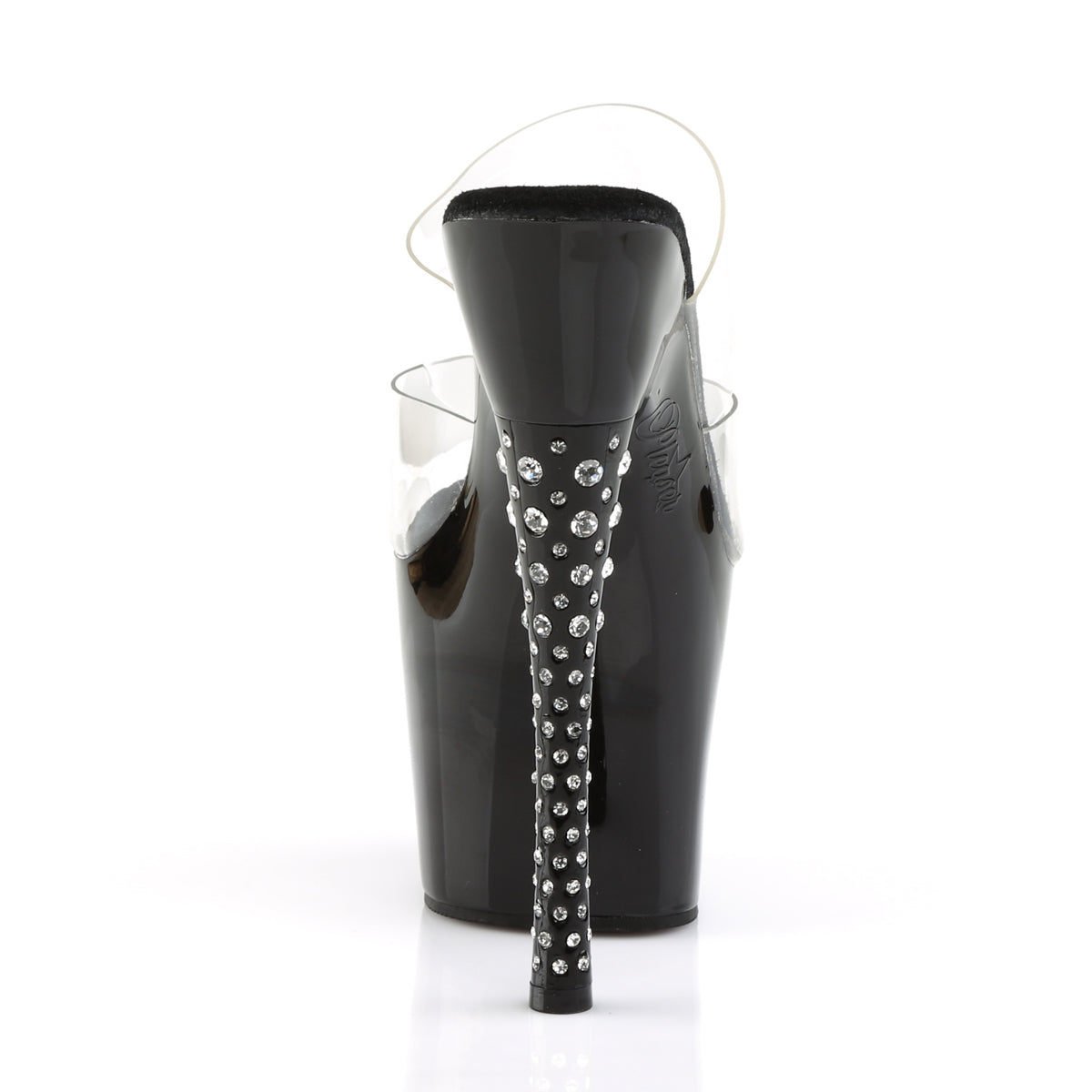 Pleaser Des sandales DIAMOND-702 CLR / BLK