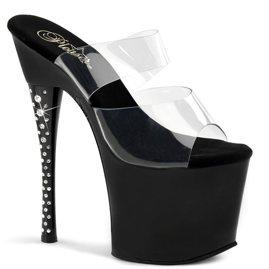 Pleaser  Des sandales DIAMOND-702 CLR / BLK
