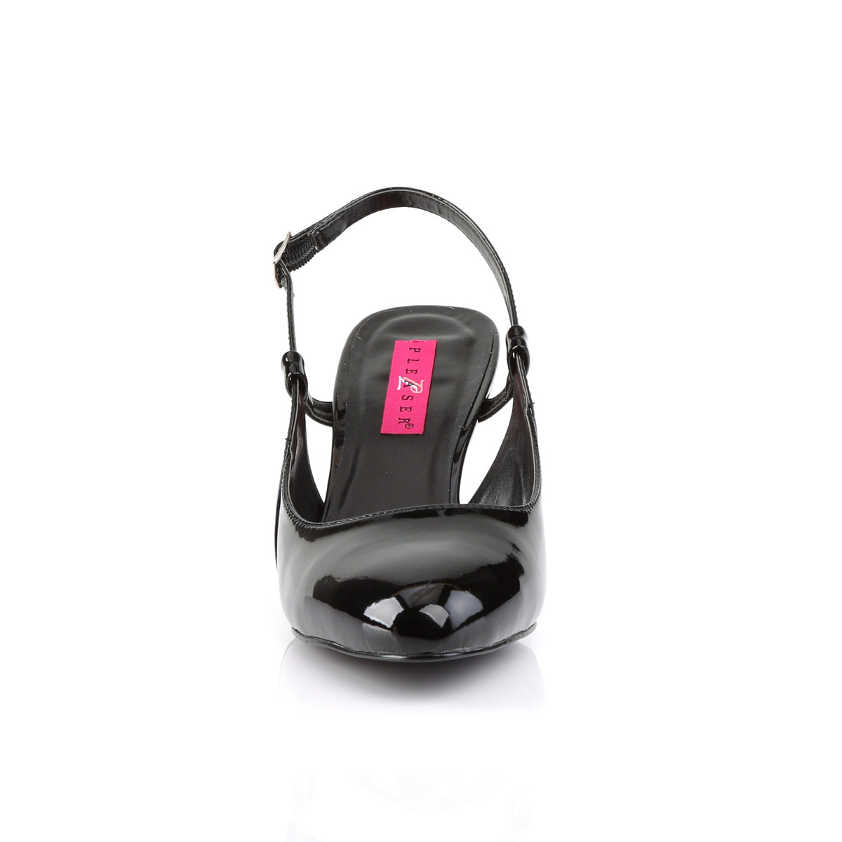 Pleaser Pink Label Womens Pumps DIVINE-418 Blk Pat