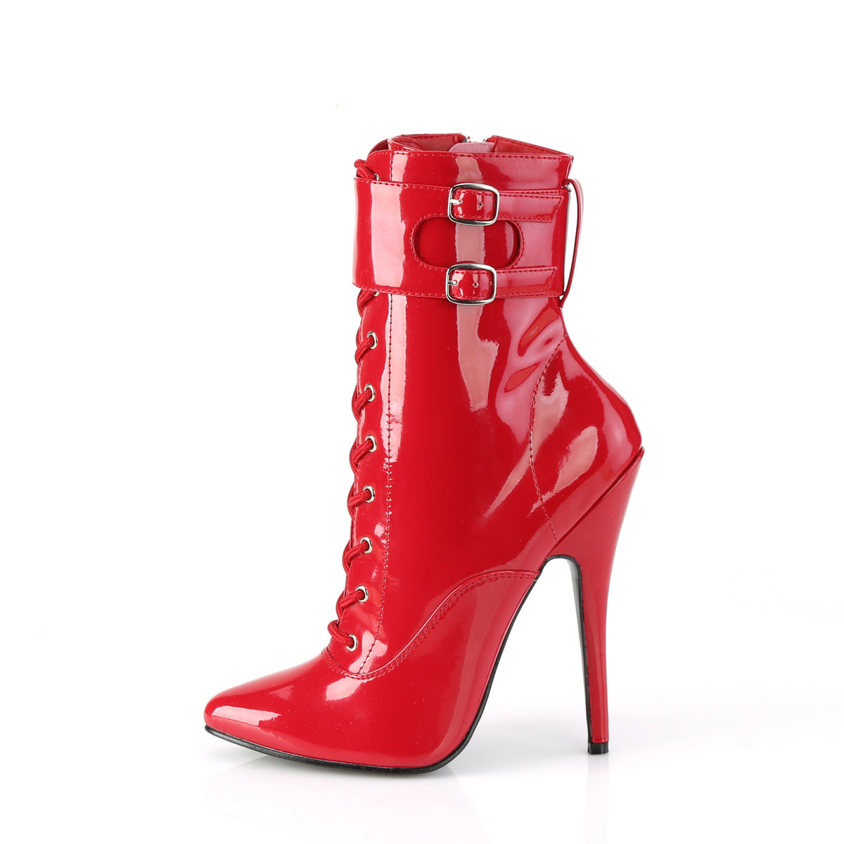 Devious Ankle Boots DOMINA-1023 Red Pat