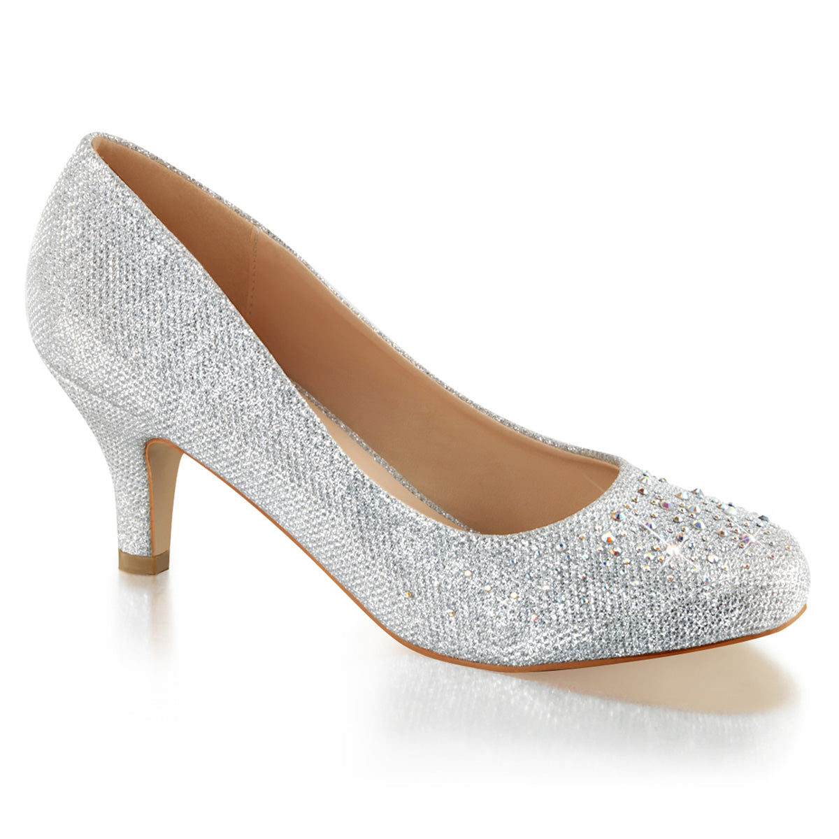 Fabulicious Pompes pour femmes DORIS-06 tissu de maille scintillant SLV