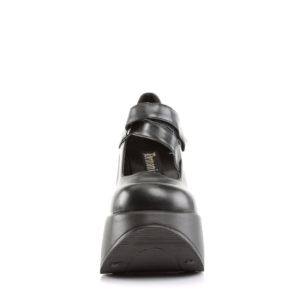 DemoniaCult Pompes pour femmes DYNAMITE-03 Cuir végétalien BLK