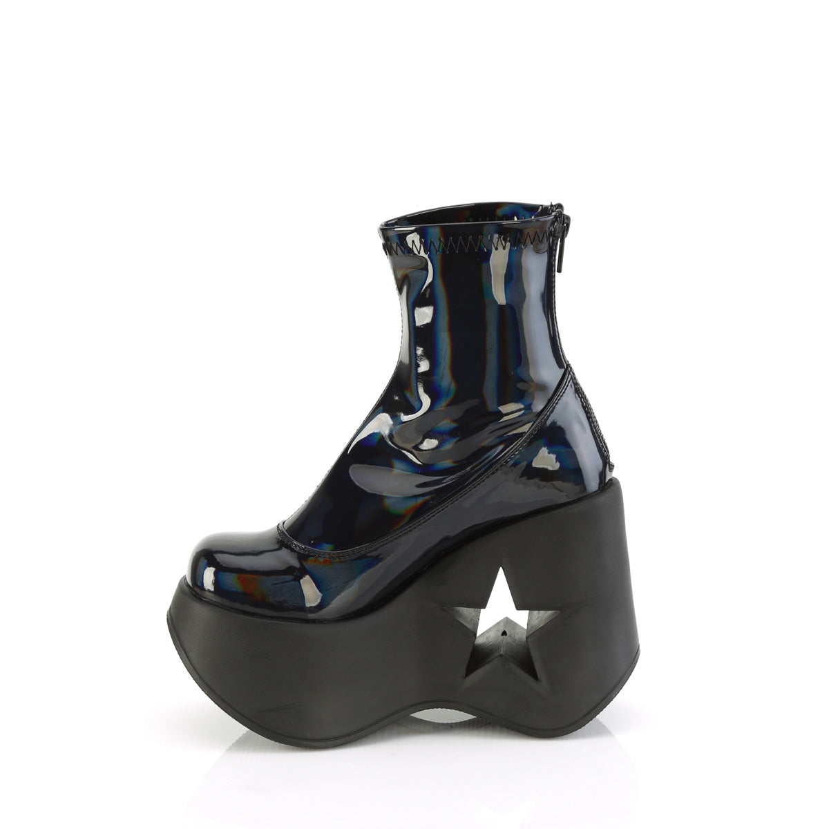 DemoniaCult Bottines DYNAMITE-100 BLK Stretch Holo