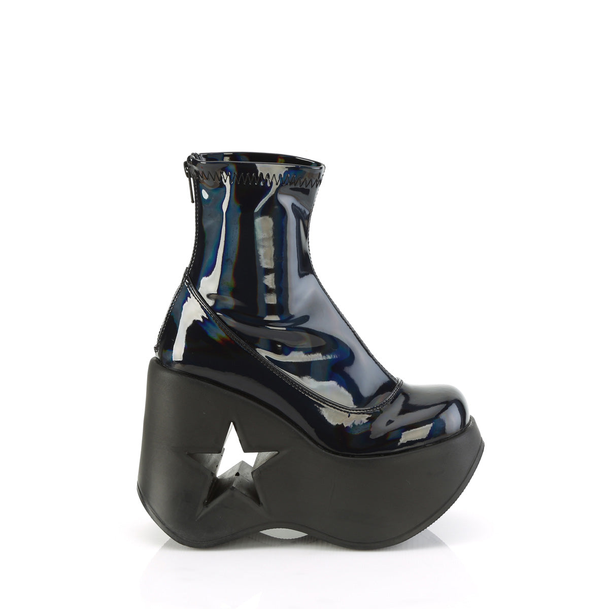 DemoniaCult Bottines DYNAMITE-100 BLK Stretch Holo