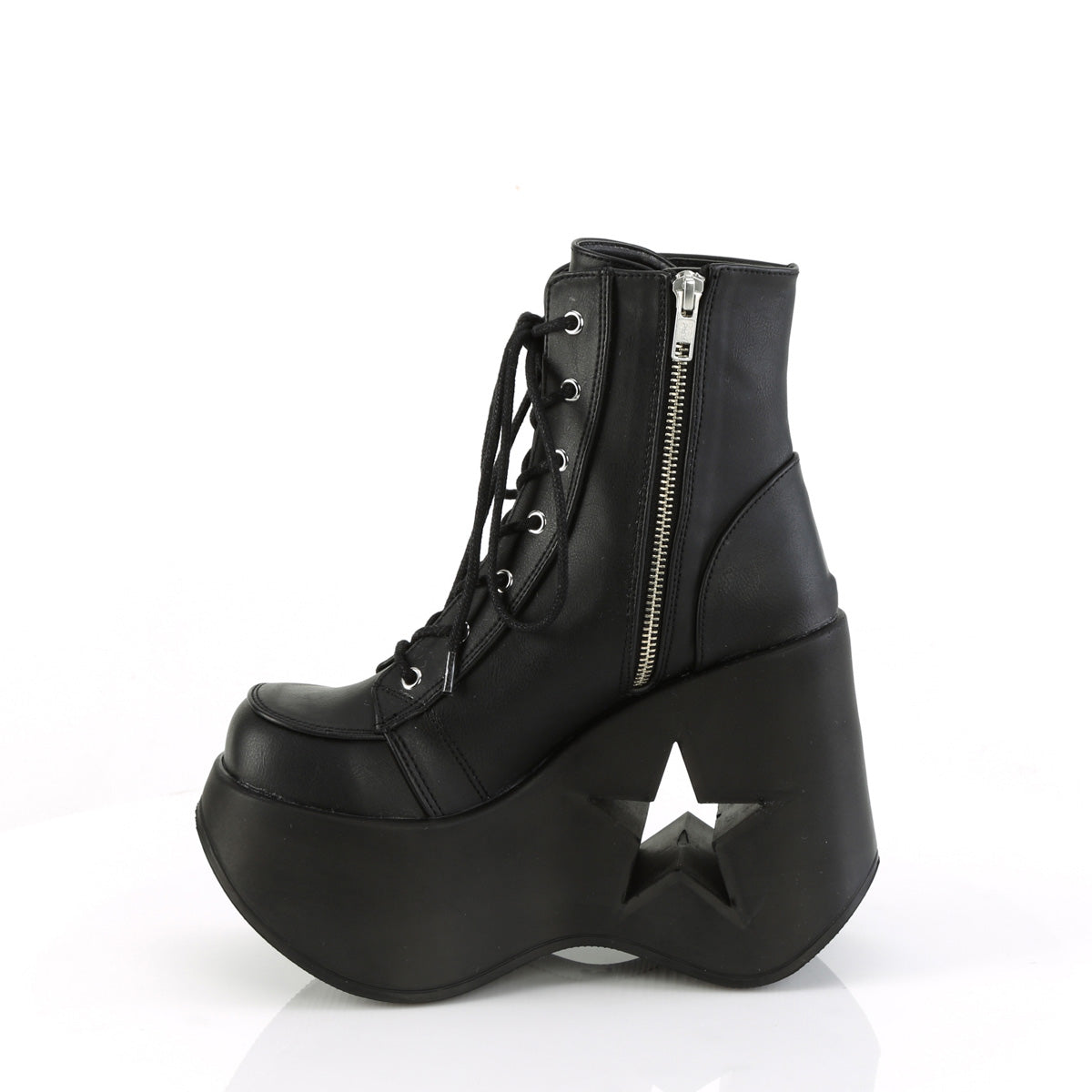 DemoniaCult Bottines DYNAMITE-106 Cuir végétalien BLK