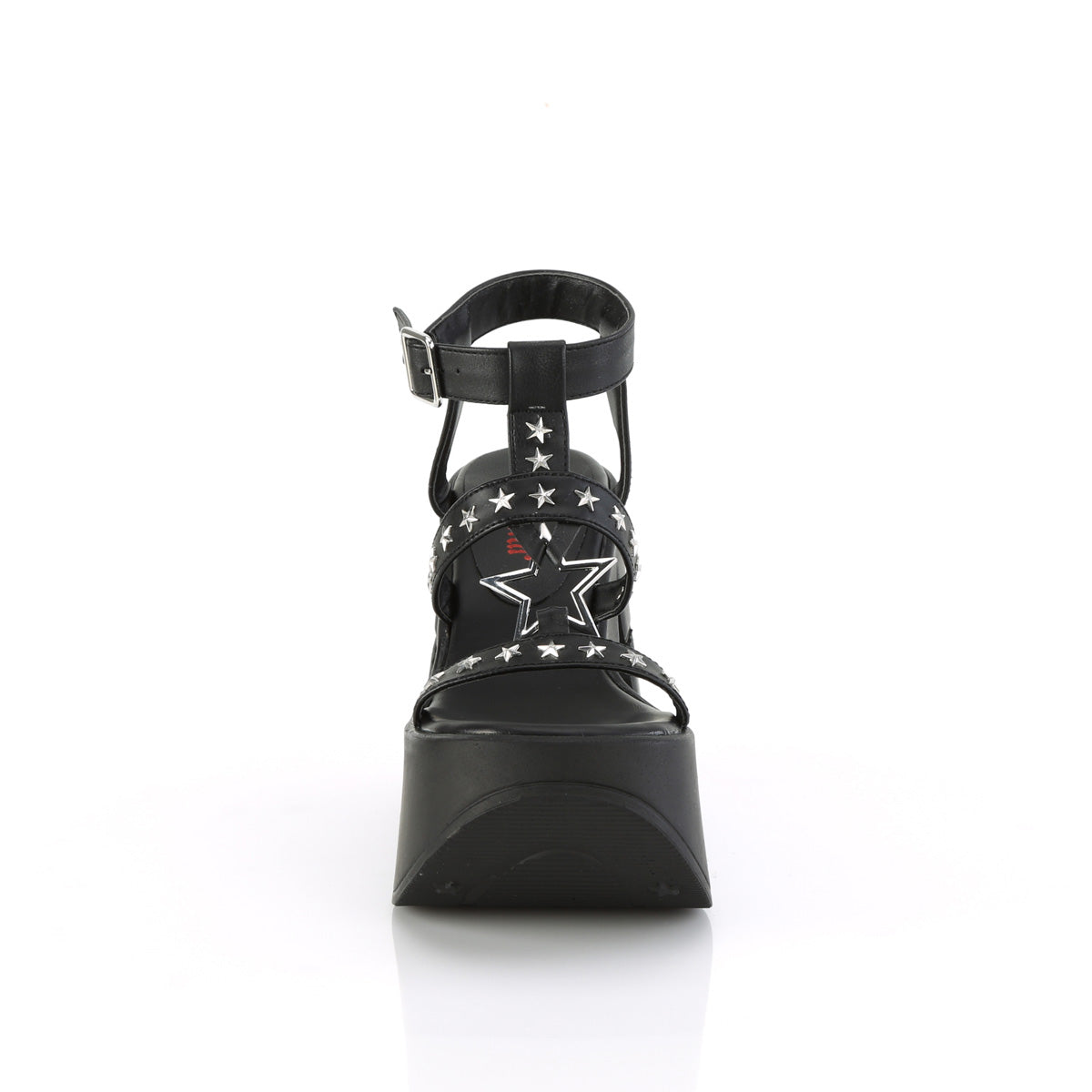 DemoniaCult Des sandales DYNAMITE-12 Cuir végétalien BLK