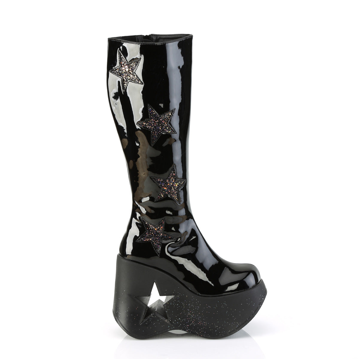 DemoniaCult Bottes DYNAMITE-218 BLK PAT-BLK Multitter