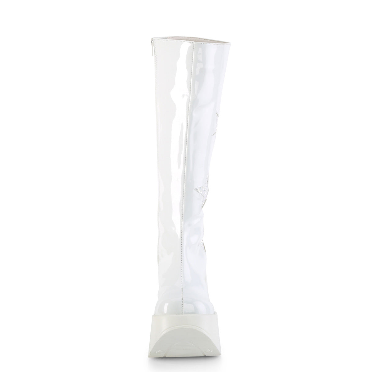 DemoniaCult Bottes DYNAMITE-218 wht pat-wht multi-paillettes
