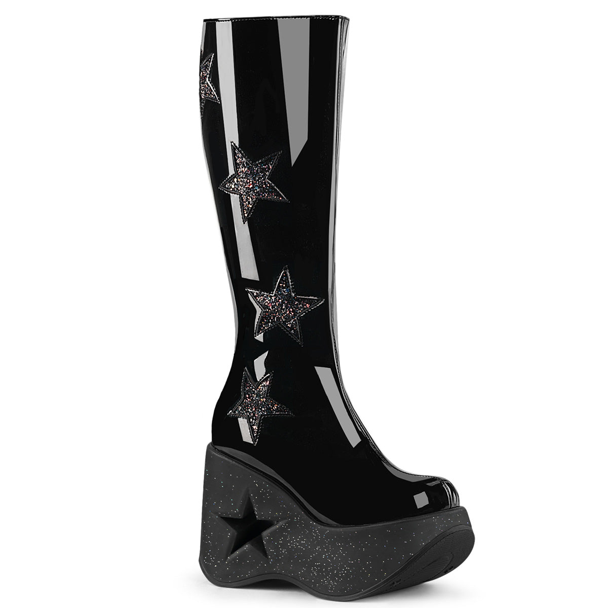 DemoniaCult Bottes DYNAMITE-218 BLK PAT-BLK Multitter