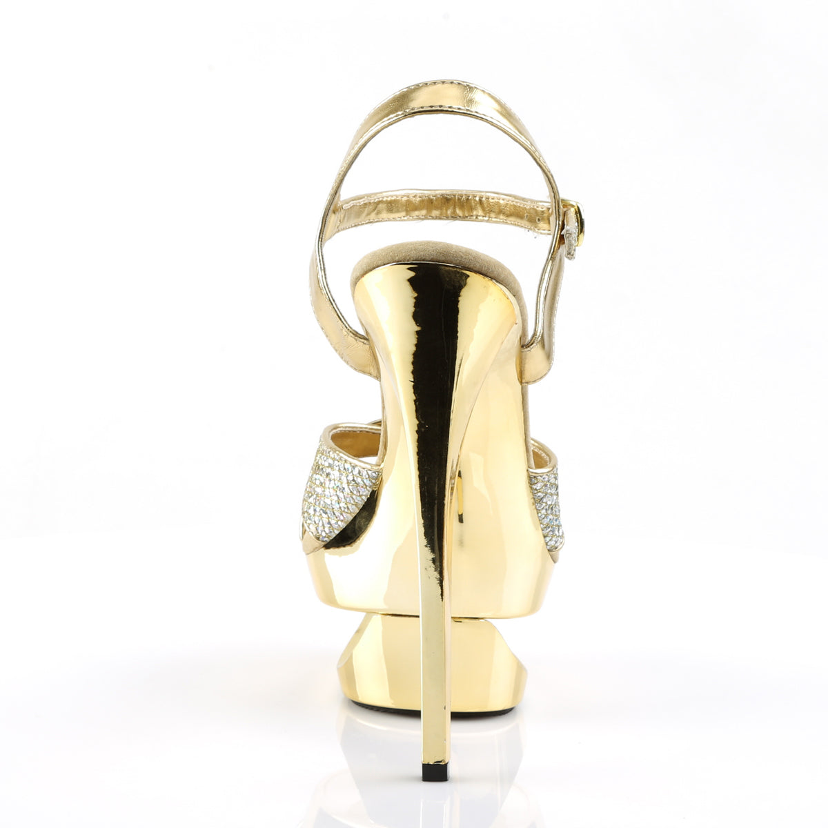 Pleaser Sandales pour femmes ECLIPSE-619g Gold multi gltr / chrome d'or