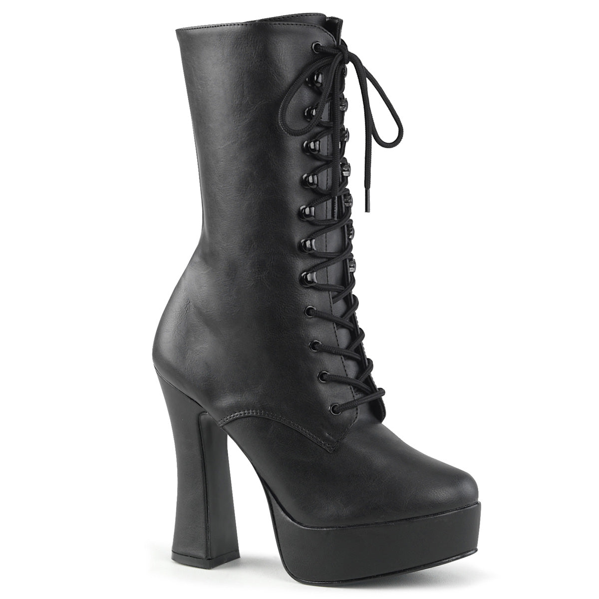 Pleaser Bottines pour femmes ELECTRA-1020 Blk Faux Cuir / Blk Matte
