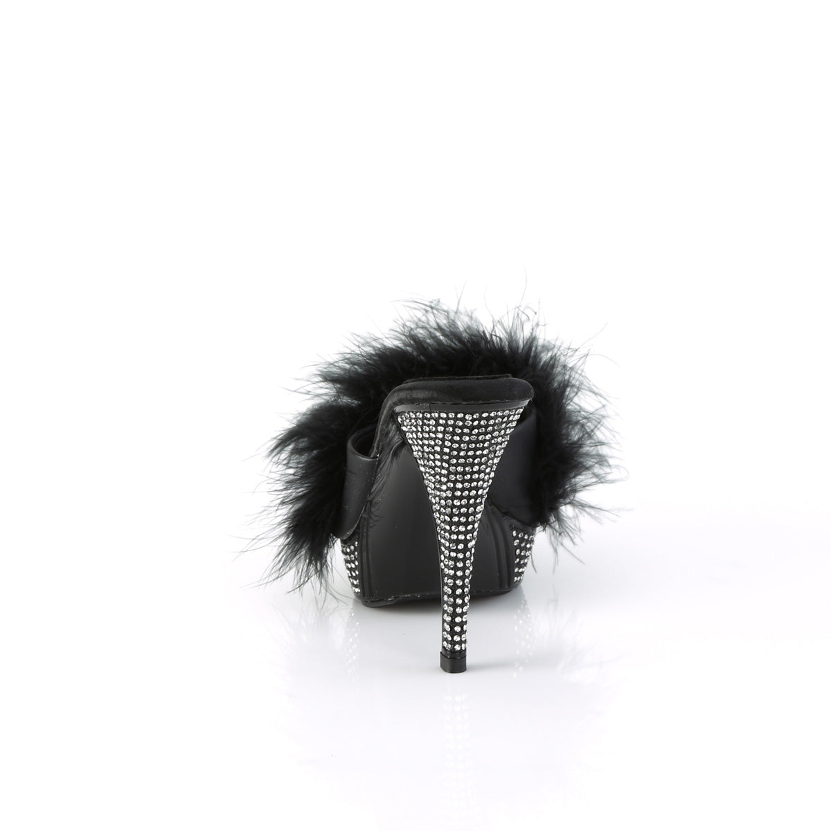 Fabulicious ELEGANT-401f blk marabou-faux cuir / blk