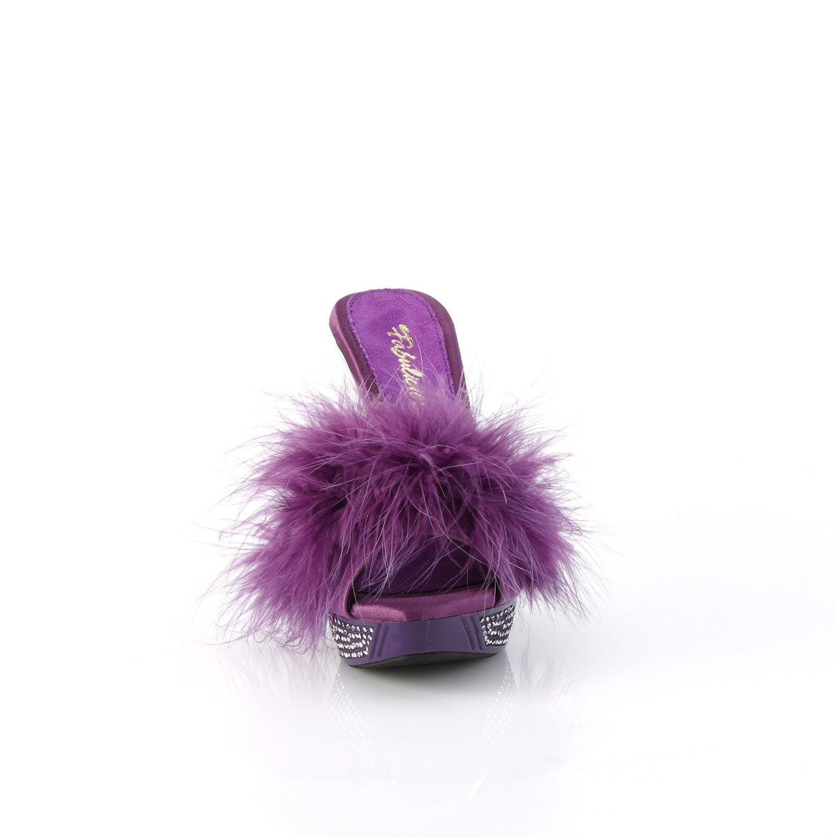 Fabulicious ELEGANT-401f pourpre marabou-faux cuir / violet