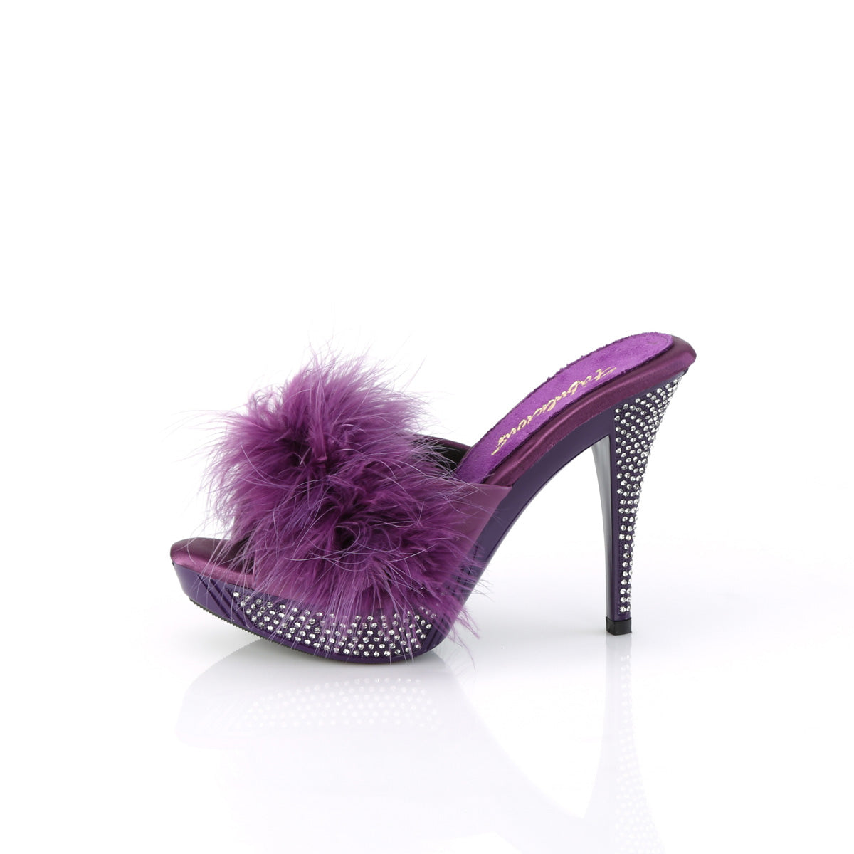 Fabulicious ELEGANT-401f pourpre marabou-faux cuir / violet