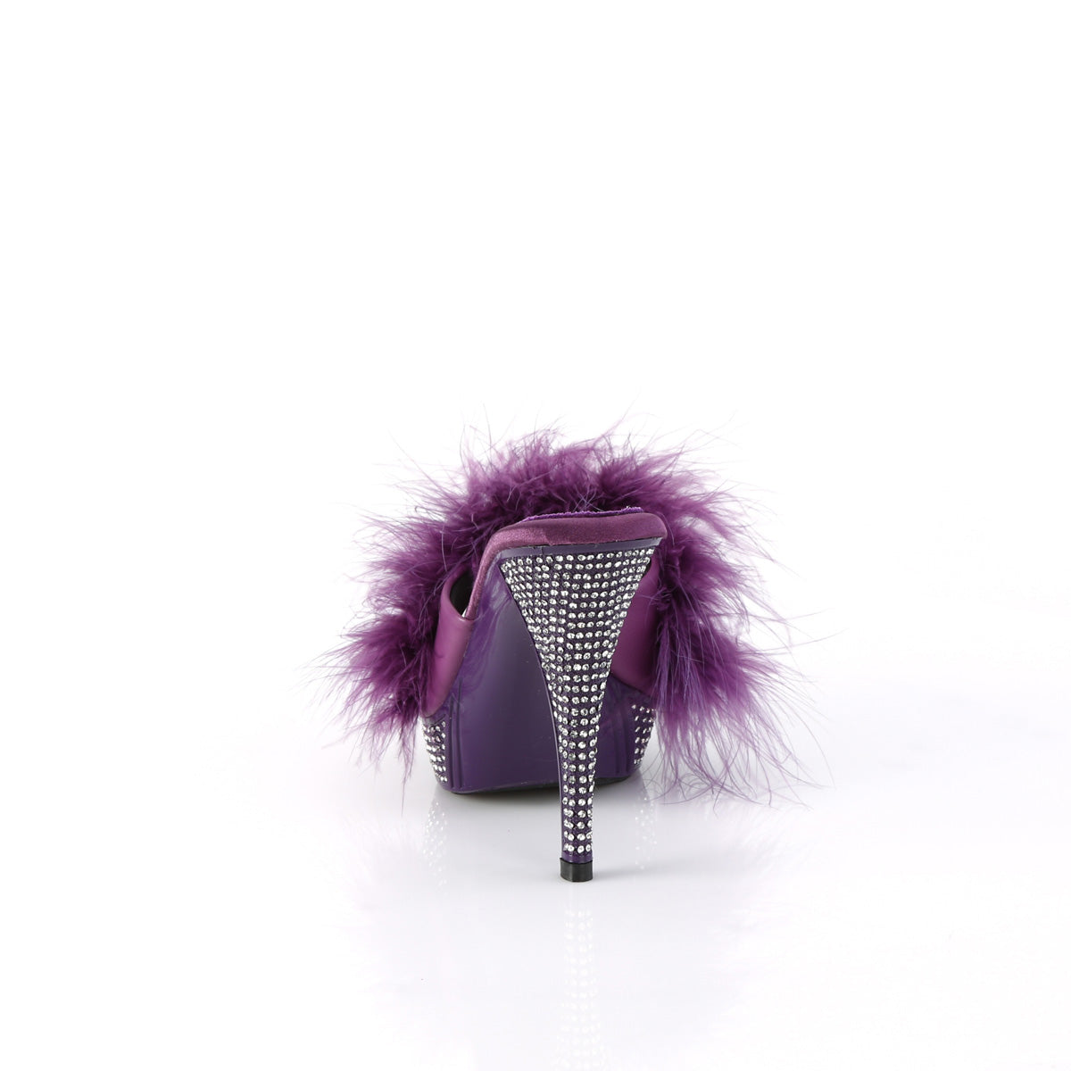 Fabulicious ELEGANT-401f pourpre marabou-faux cuir / violet