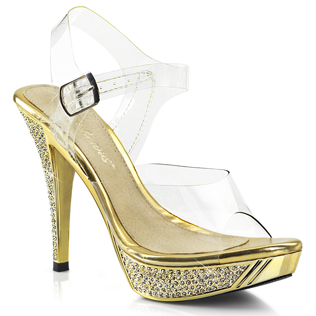 Fabulicious Sandales pour femmes ELEGANT-408 CLR / chrome d'or