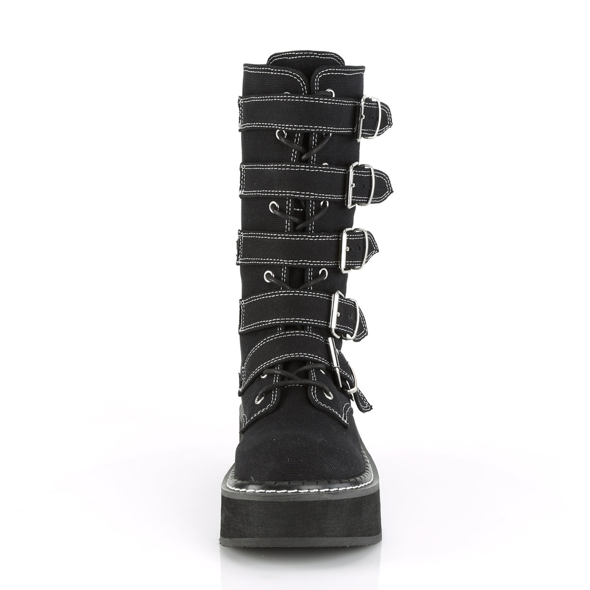 DemoniaCult Bottes de femmes EMILY-341 Blk Canvas