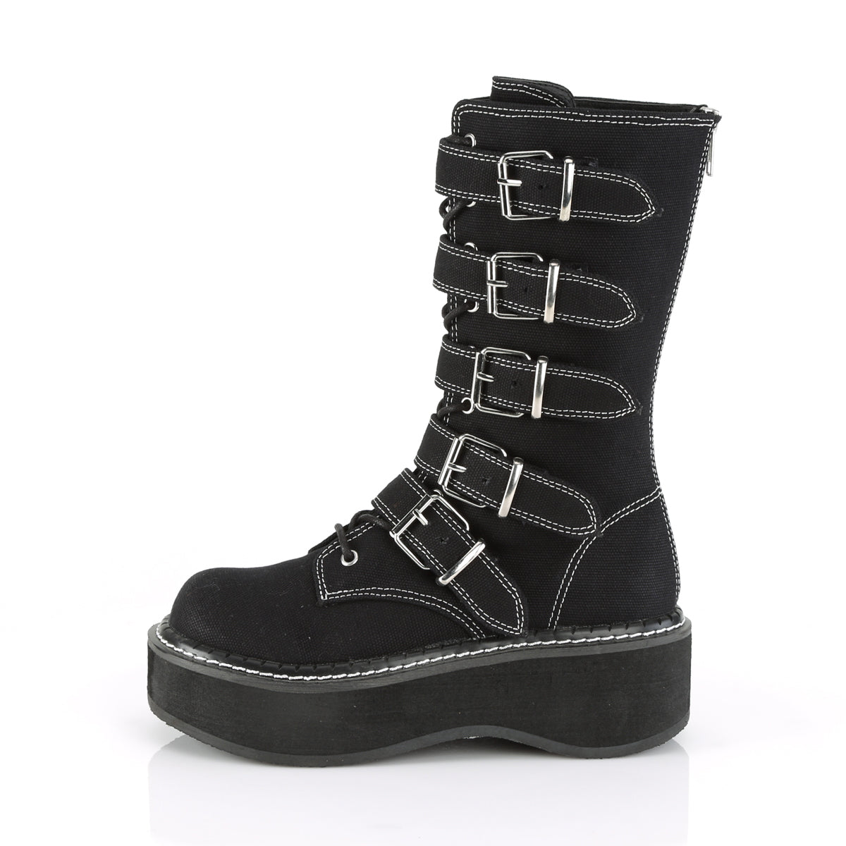 DemoniaCult Bottes de femmes EMILY-341 Blk Canvas