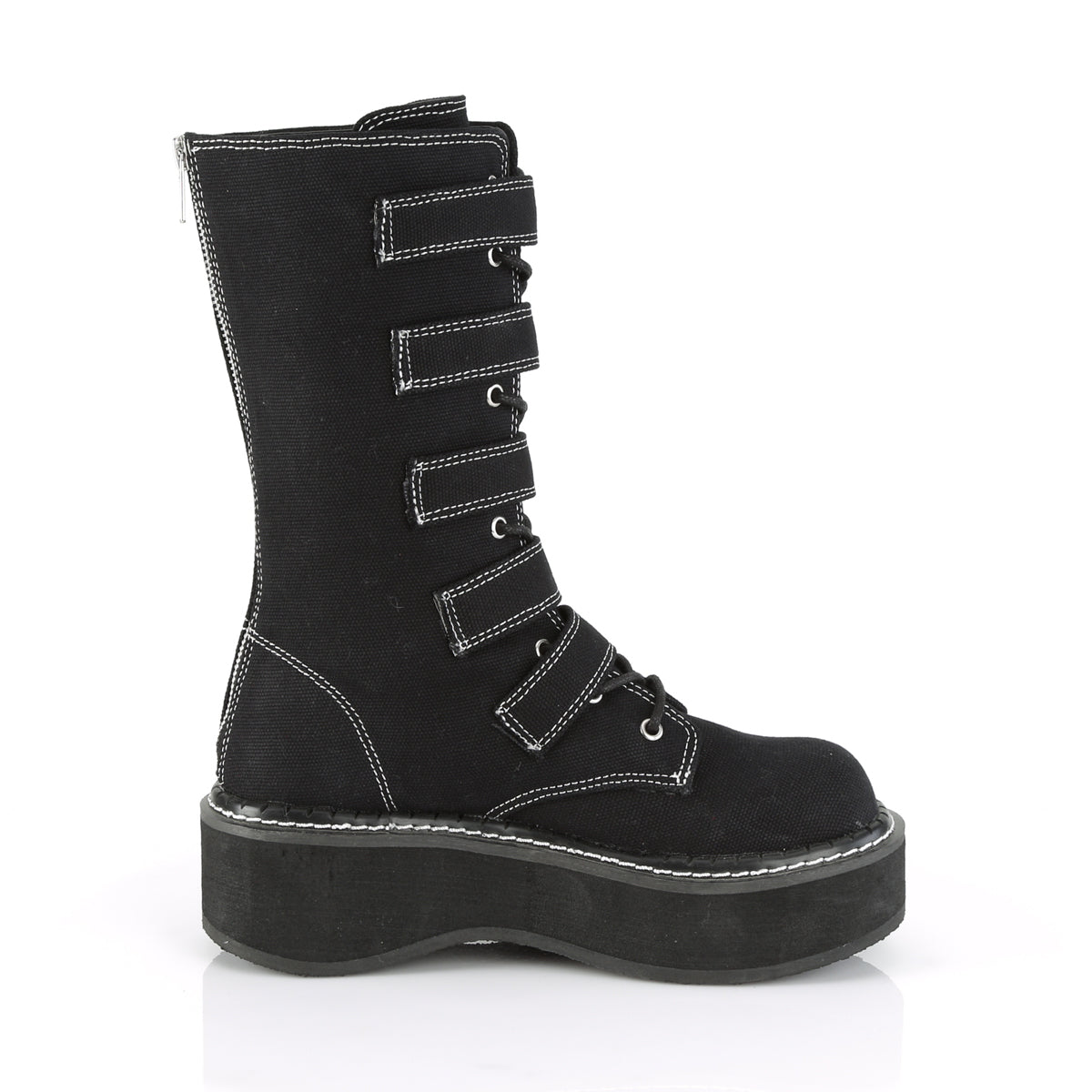 DemoniaCult Bottes de femmes EMILY-341 Blk Canvas