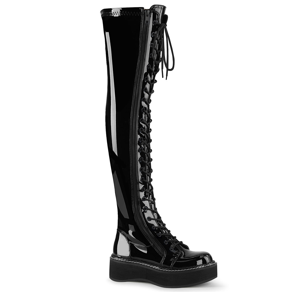 DemoniaCult Bottes de femmes EMILY-375 blk pat