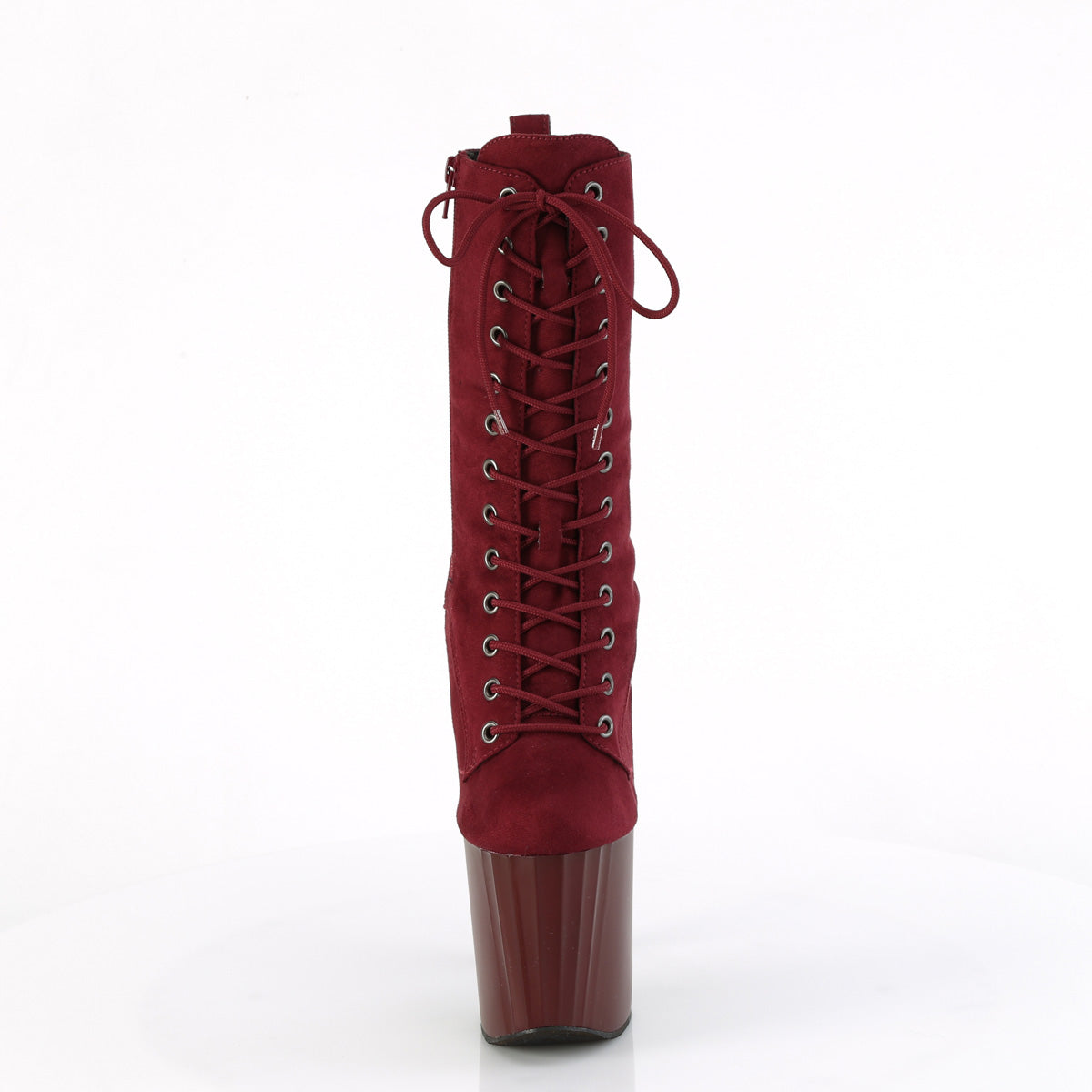 Pleaser ENCHANT-1040 Burgundy Faux Suede/Burgundy Matte