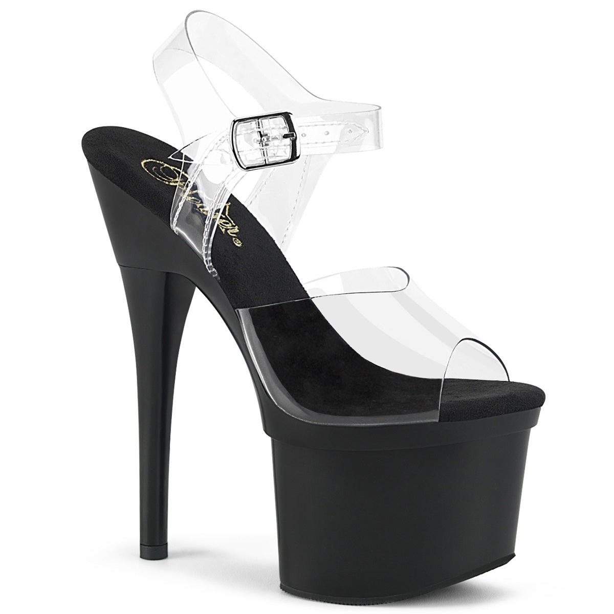 Pleaser Sandales pour femmes ESTEEM-708 CLR / BLK MATTE