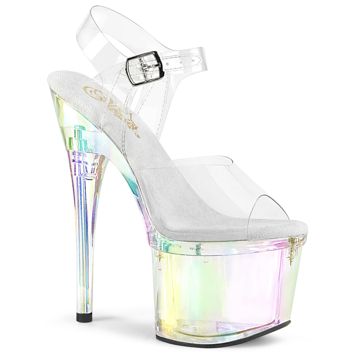 Pleaser Sandals ESTEEM-708RBP Clr/Clr Hologram