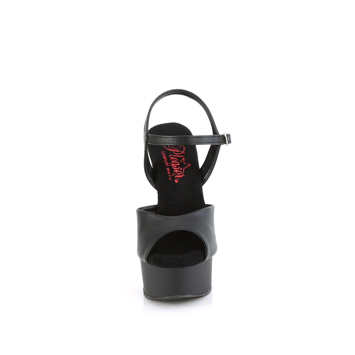 Pleaser EXCITE-609 Blk Faux Leather/Blk Matte