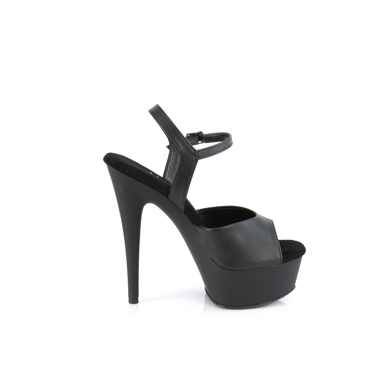Pleaser EXCITE-609 Blk Faux Leather/Blk Matte