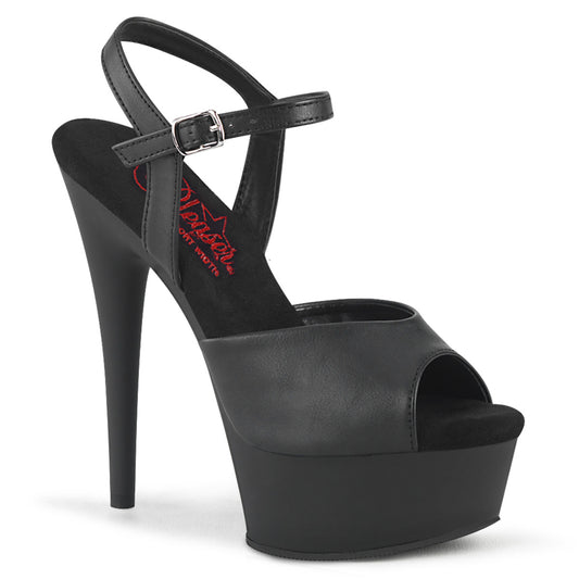 Pleaser   EXCITE-609 Blk faux cuir / blk matte