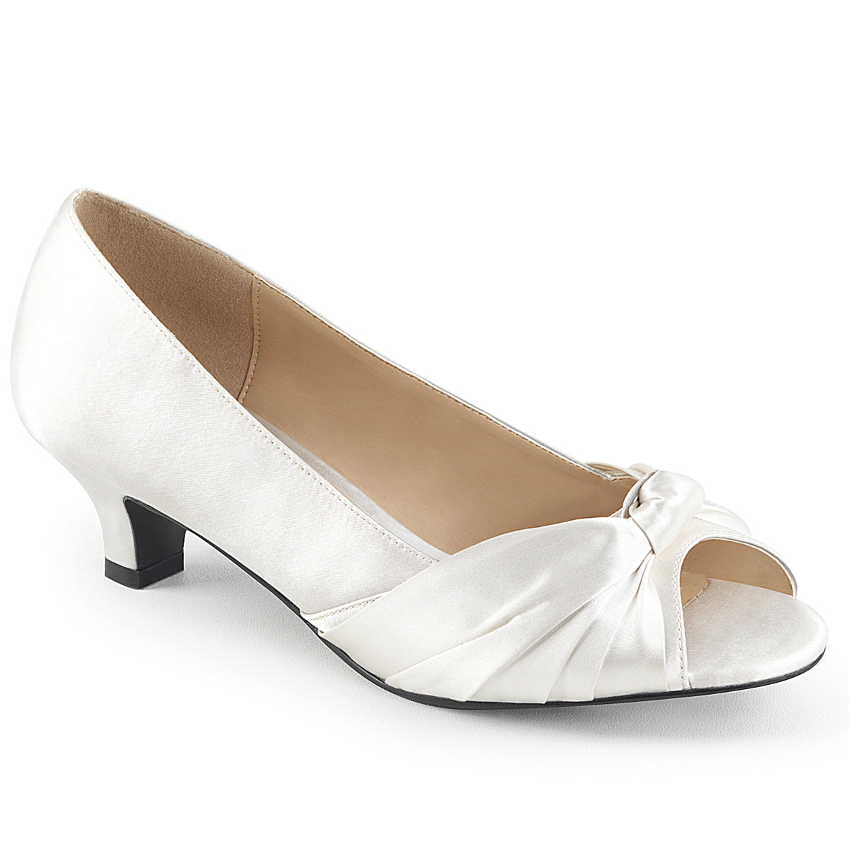 Pleaser Pink Label Pompes pour femmes FAB-422 satin ivoire