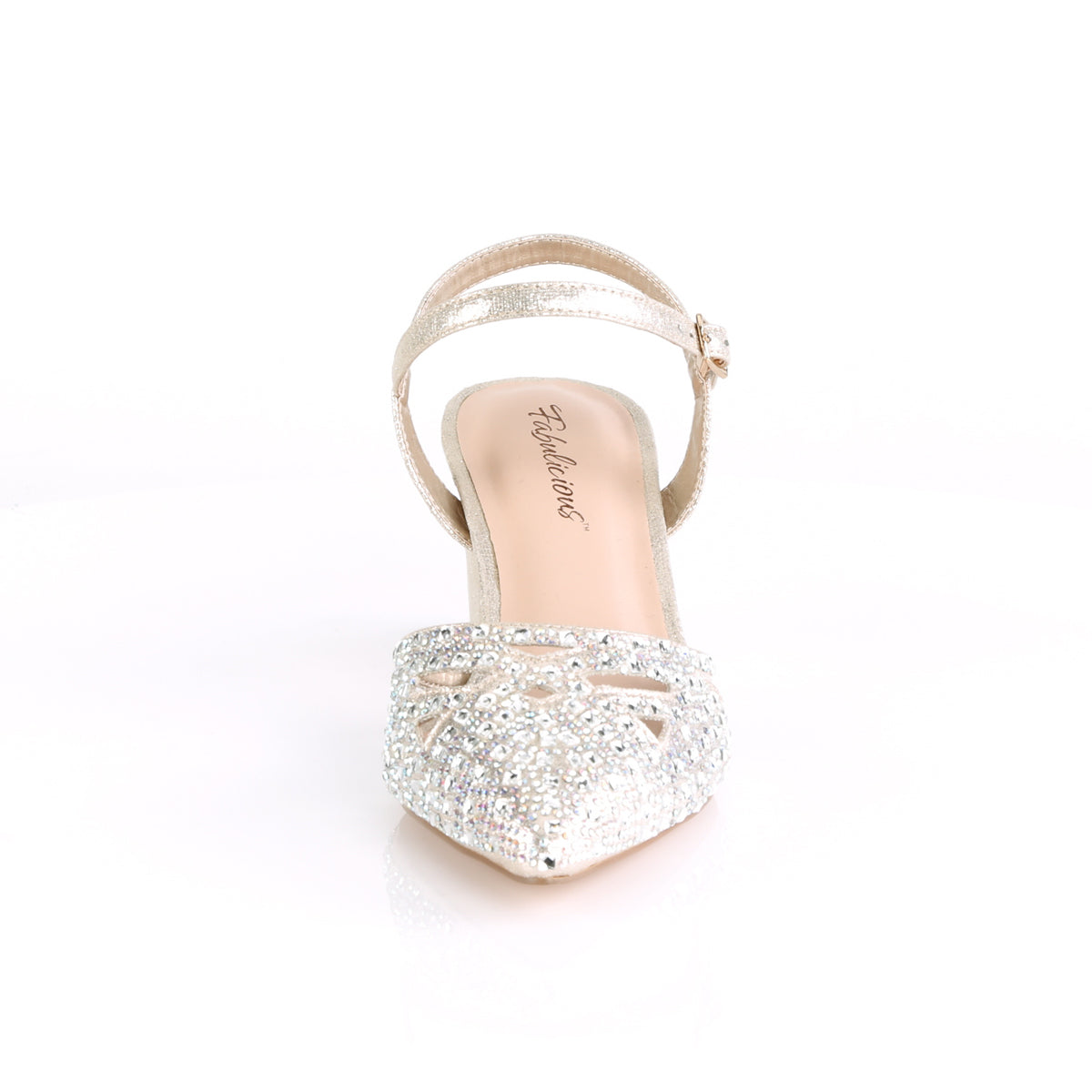 Fabulicious Pompes pour femmes FAYE-06 Tissu chatoyant champagne