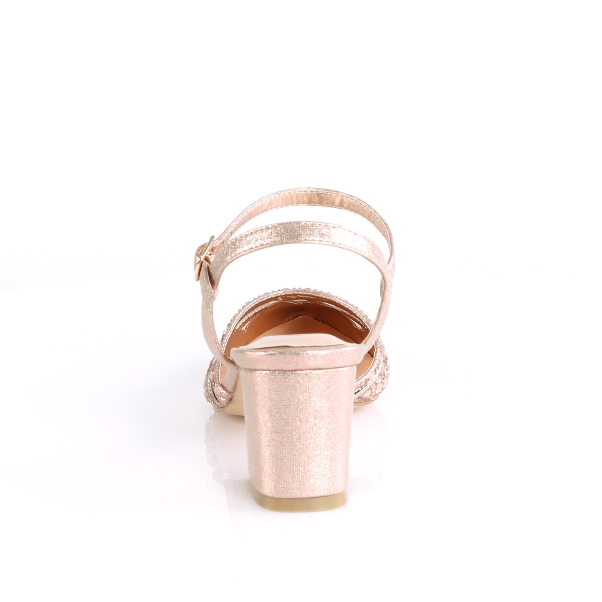 Fabulicious Pompes pour femmes FAYE-06 Tissu chatoyant or rose