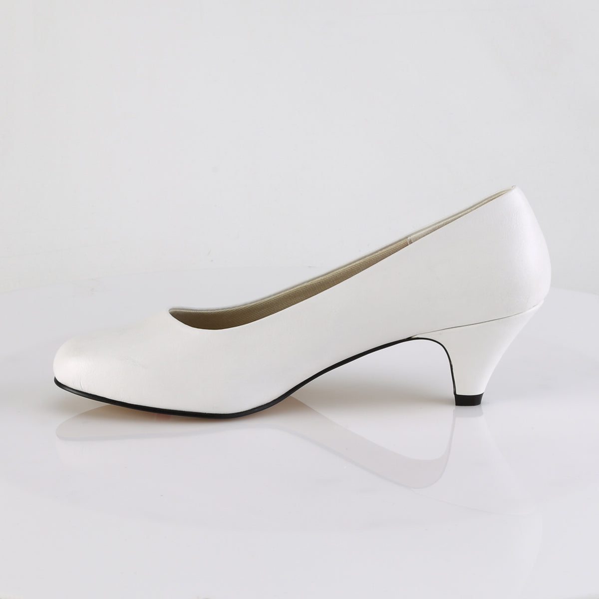 Pleaser Pink Label Womens Pumps FEFE-01 Wht Faux Leather